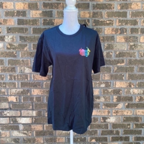 Converse Mens Mushroom Skull Black Tee Shirt Size Large NEW. - Picture 1 of 5